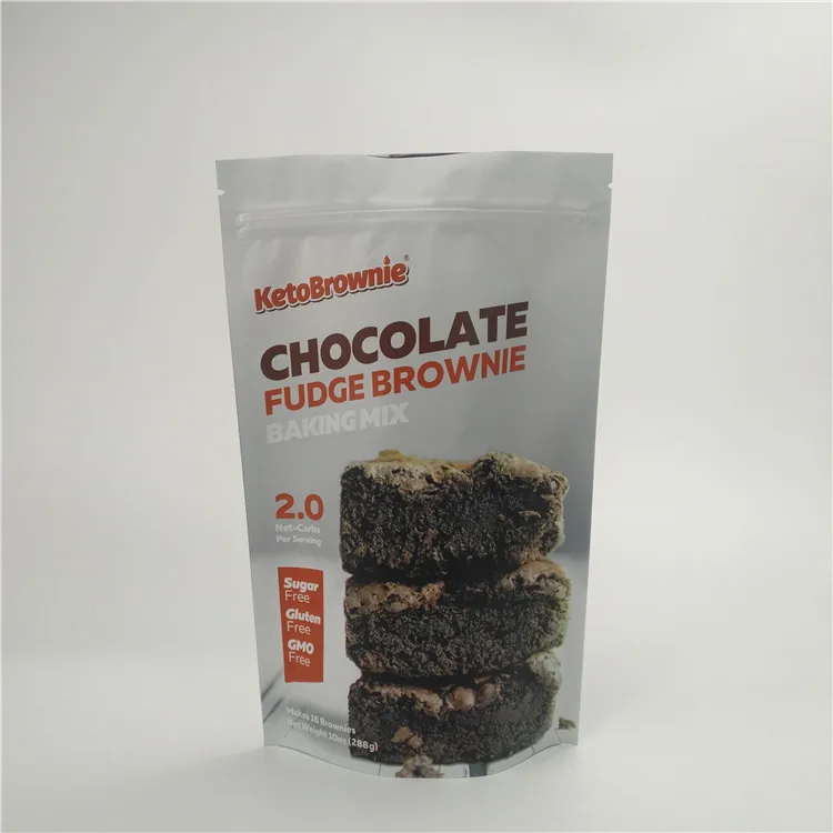 500g 1kg protein Coconut powder packaging bag resealable chocolate baking pancake mix powder aluminum foil ziplock doypack