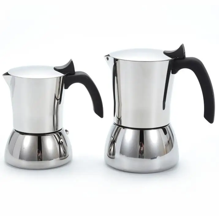 Portable Espresso Coffee Maker / Luxury Stainless Steel Mocha Coffee Pot