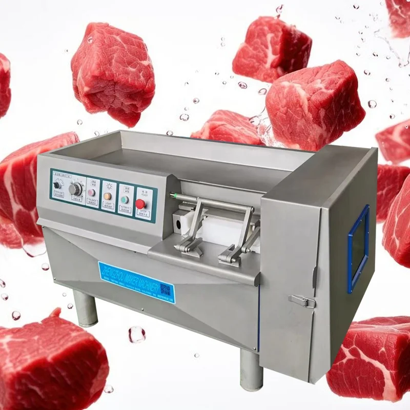 commercial automatic 3-30mm frozen beef pork meat dicer cube cutting machine