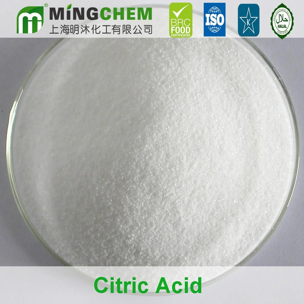 
Food Grade Additives Organic Bulk Powder Price 25kg Bag Free Drinks BP98 USP FCC Natural Fermentation Citric Acid Anhydrous 