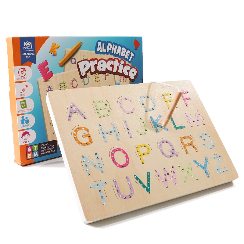 Wooden Training Other Educational Toys Alphabet Number Letter Writing Pad Board For Preschool Child Magnetic Letters Board