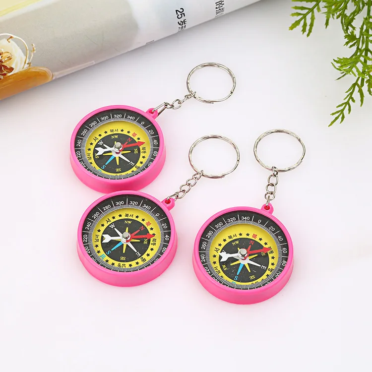 Mini Keychain Compass Outdoor Promotional Bulk Kid Toys Compass School compass