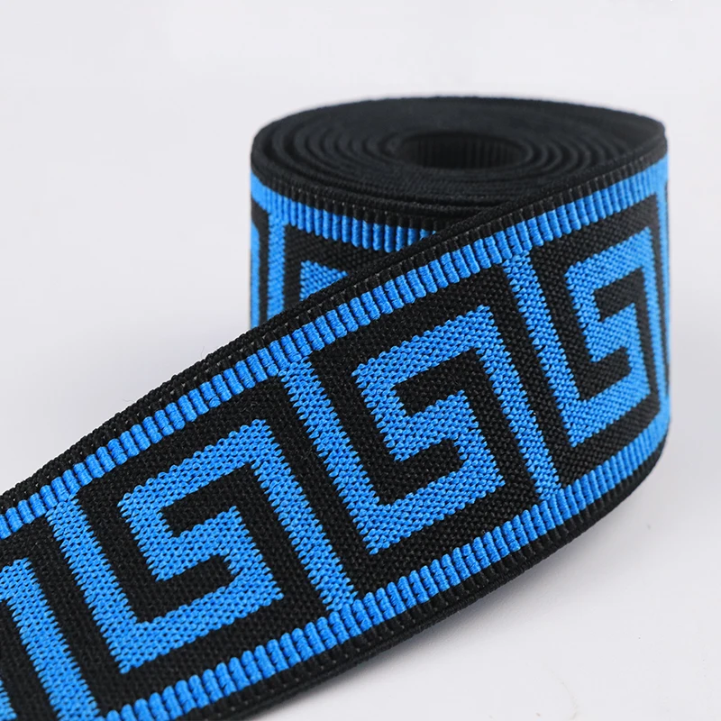 Low Moq 25mm 30mm 40mm  Custom Design Jacquard Elastic Band Webbing For Clothes Sport Underwear Elastic Waistband