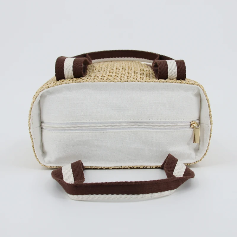 New Collection Custom Summer Beach Bag Eco PP Straw Tote Bag Recycled Jute Shopping Bag