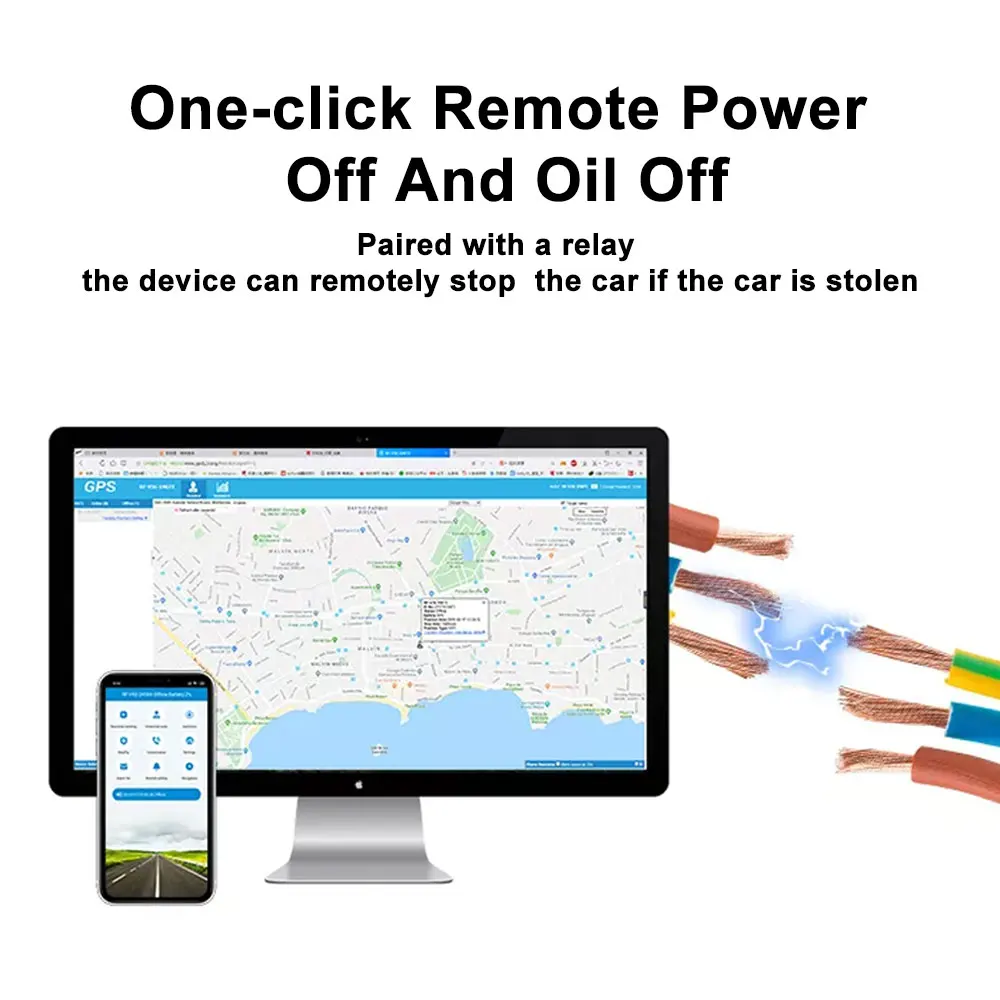 Factory Tracking device Car Tracker locator Universal Vehicle GPS tracker with Power off and oil off