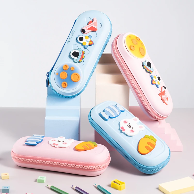 KOOOL 3D Designer Colorful Kawaii Pencil Storage Case School Student Cute Cartoon Kids Pencil Box