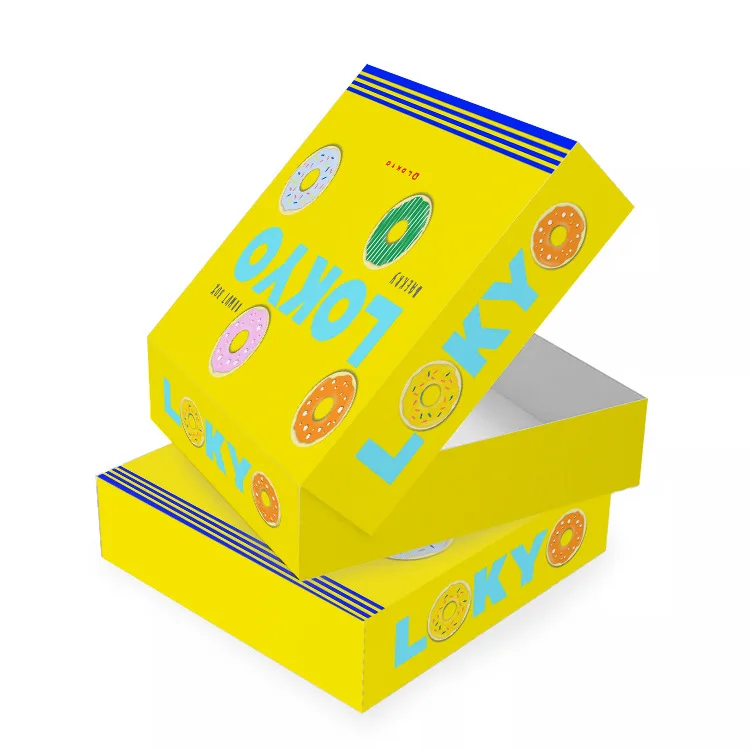 Wholesale Custom Printed Donut Box 3 6 12 Mochi Donuts Cookie Disposable Eco Friendly Packaging Food Doughnut Box