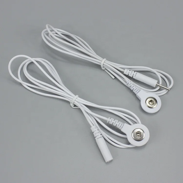 Tens Snap Electrode Lead Wire 3.5mm Snap to 2mm Pin Tens Cable  2.0pin male and female