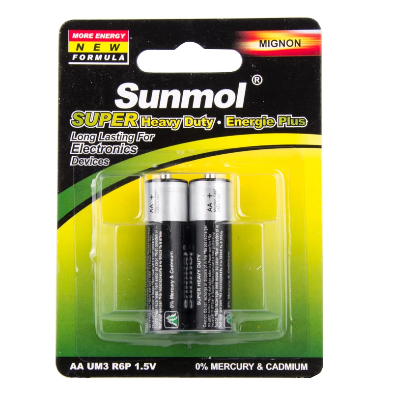60pcs 1 lot Size 5 AA R6 UM-3 1.5V Dry Carbon Battery No Leakage Oil 1.5 Volt Batteries Free samples