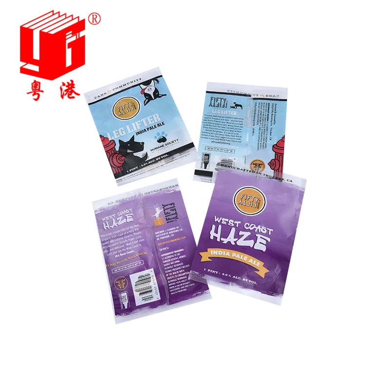 high quality customized shrink label for beer shrink sleeve label cans