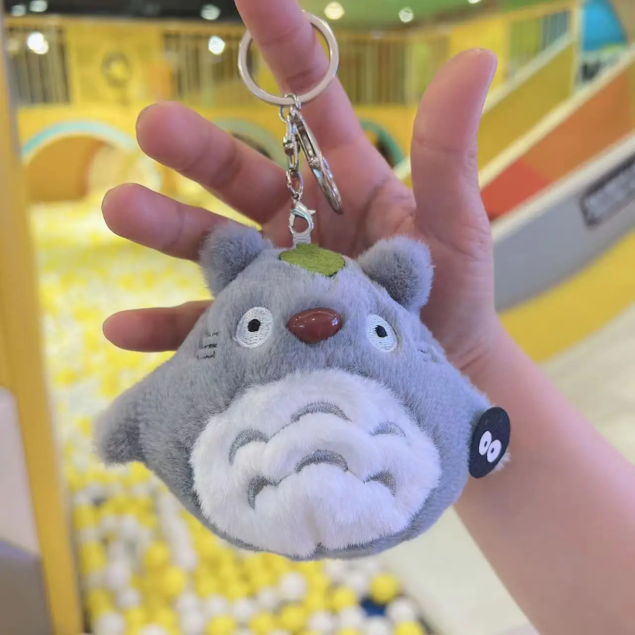 Kawaii Мой сосед Тоторо плюшевый брелок милый зуб Лотос аниме Подвеска для детской школьной сумки декор