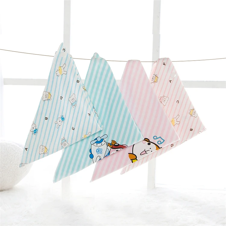 Low Price Good Quality Cute 95% Cotton 5% Spandex Bibs Baby Triangle Scarf For Babies