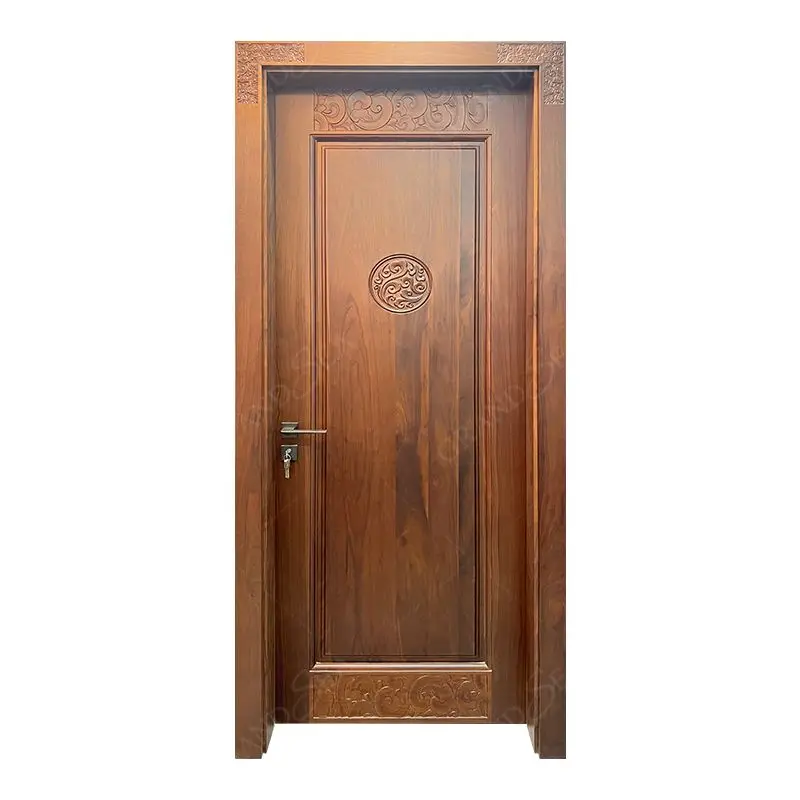 Top Grade Modern Interior Bedroom Casement Wooden Swing Door Single Main Designs Interior Wooden Front Entry Doors For Houses