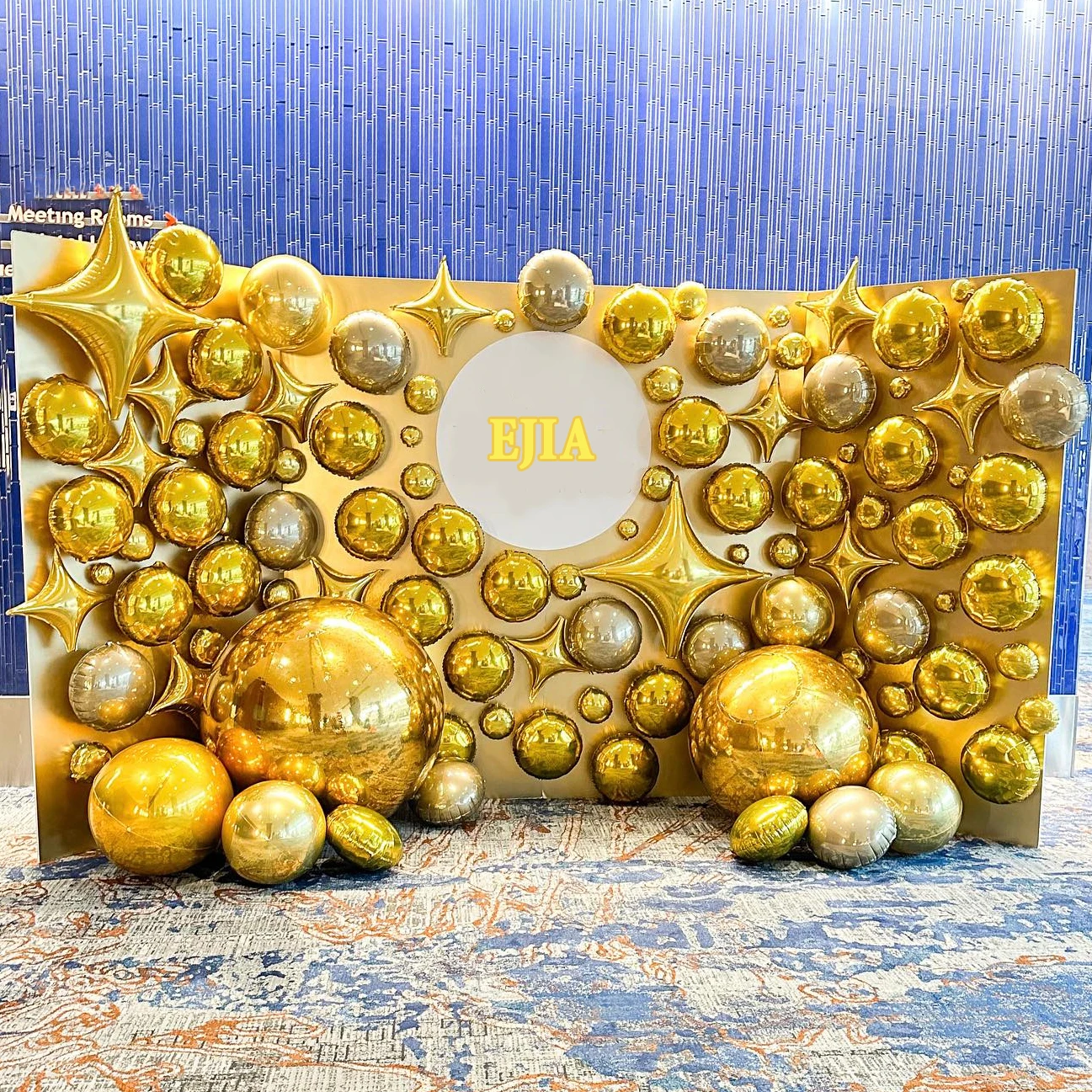 Popular Sale Parties Event Decoration hanging Gold PVC Airtight Sphere Mirror Balloon Shinny Inflatable Disco Mirror Ball