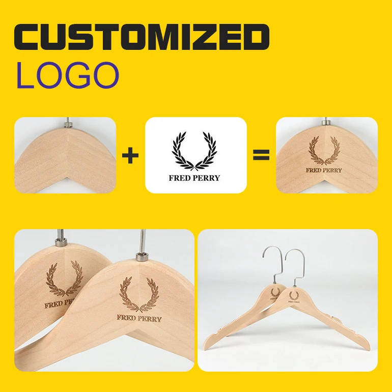 Lacquer Free Customized Logo Environmental Hanger without Paint white wooden hanger with gold hook