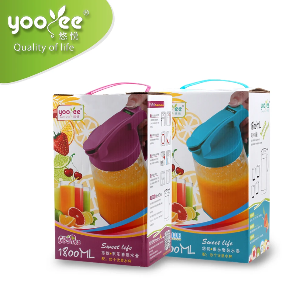 Water Pots Water Cooler Jug Juice Jug & Kettles Plastic Juice Pitcher China with 4cups 4000 Sets 59.5x33x54cm Everyday Support