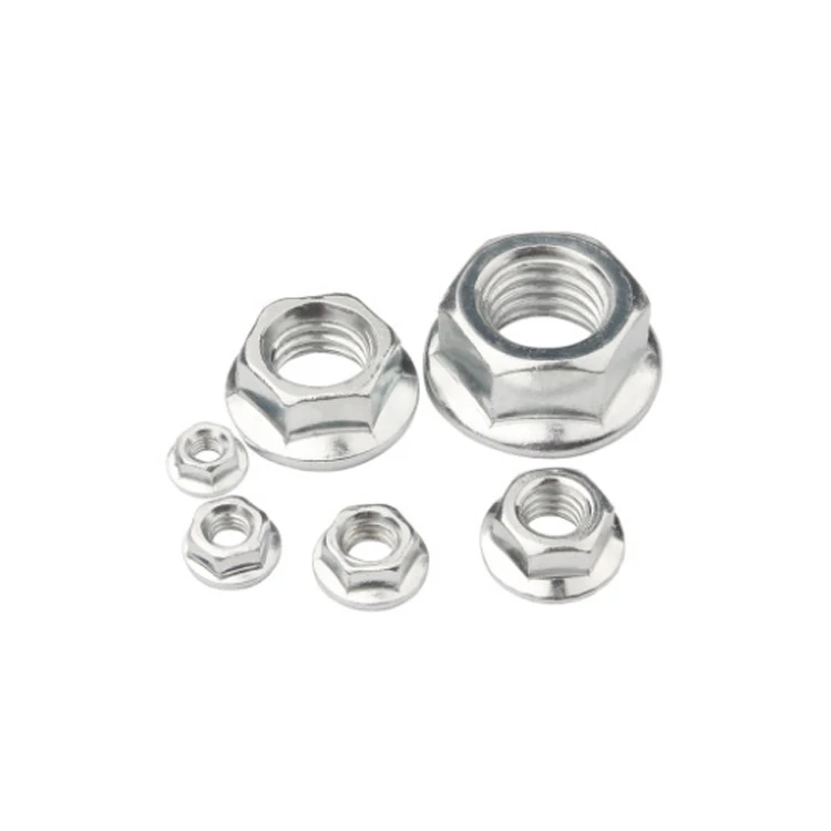 Mass Stock  High Precision Flange Nut SS 316 Hex Flange Nuts