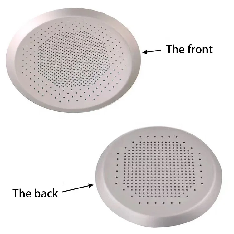 Perforated Pizza Pans with Holes Aluminum Alloy 3003 Round Food Network Pizza Crisper Pan Aluminum Pizza Trays for Oven