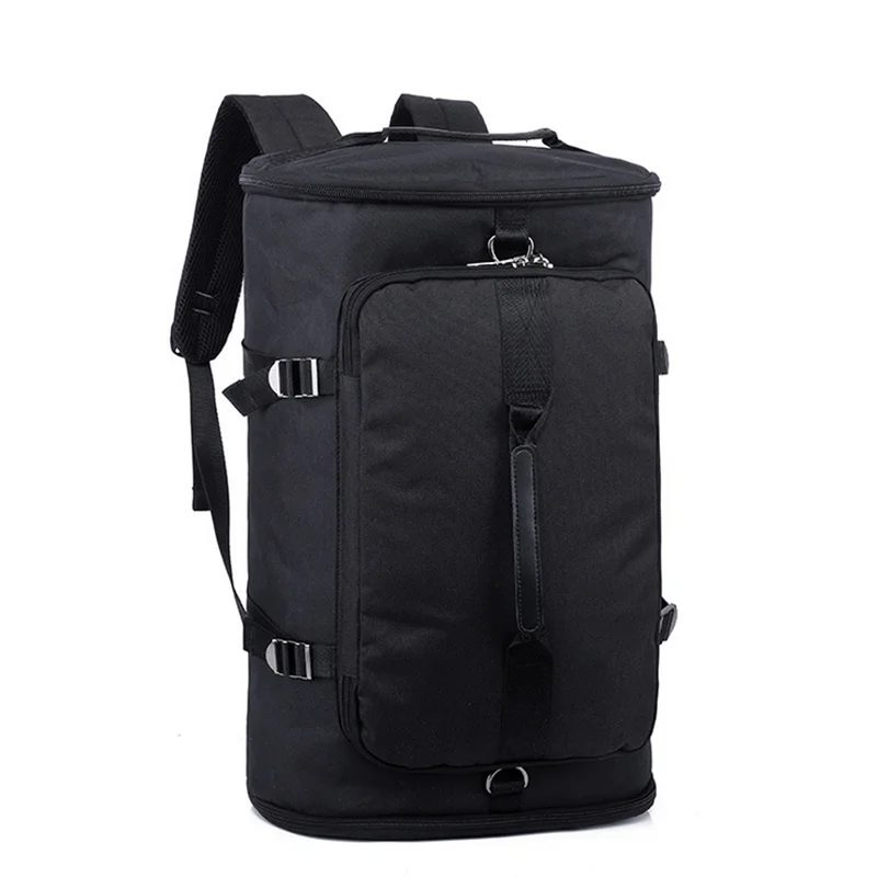 adjustable shoulder belt sport waterproof zipper nylon canvas sneaker toiletry men luggage bags travel backpack