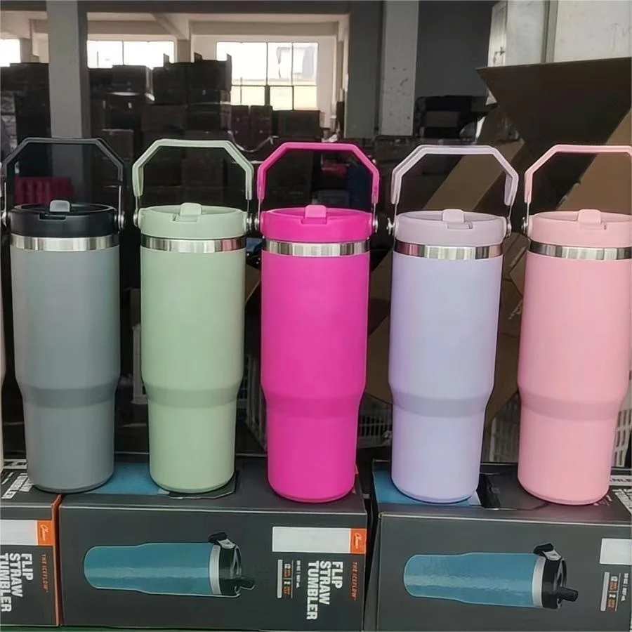 30oz H2.O FlowState Thermos Tumbler Camelia Limited Edition Quencher Orchid Rose Quartz Orchid Cream