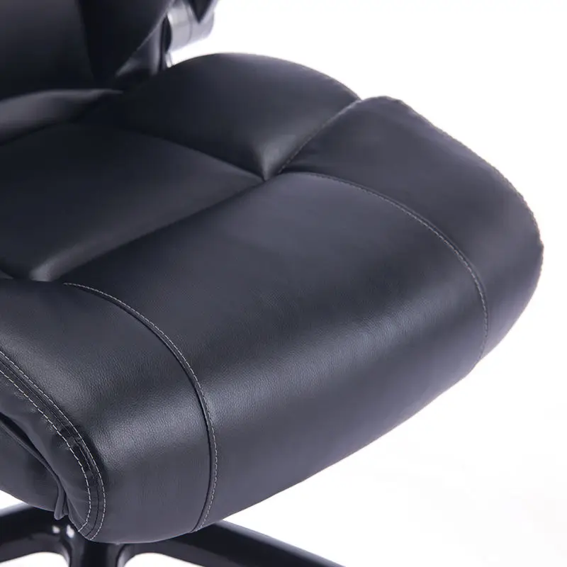 Custom Anji Black PU Leather Revolving Computer Swivel Ergonomic Executive Office Chair