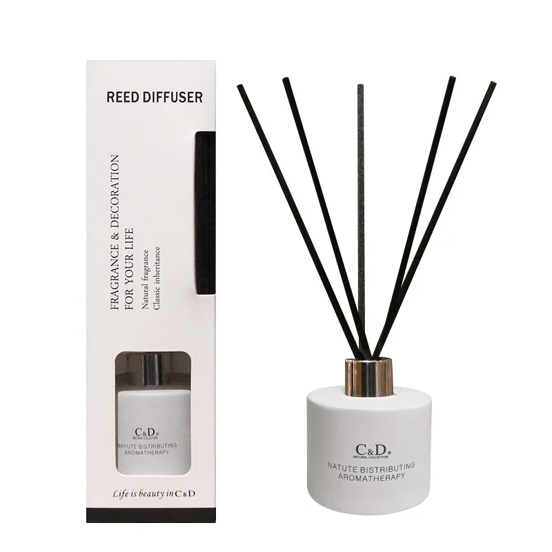 Rattan aromatherapy Luxury 50ml Scrub Black Round Bottle Essential Oil Domestic bedroom Reed Diffuser Rattan aromatherapy