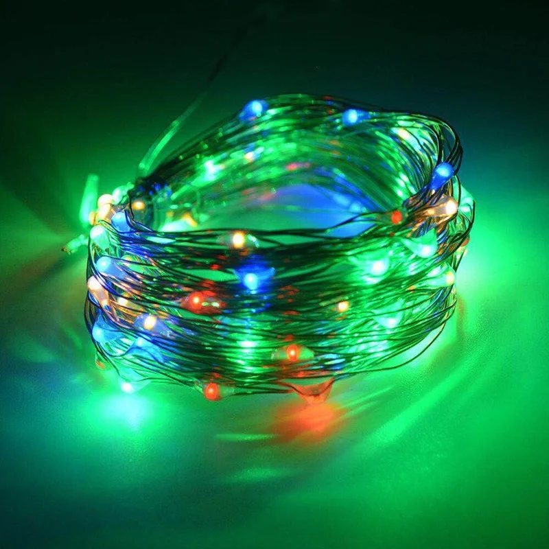 Wholesale Solar LED Christmas Decorative Light Strings Copper Wire IP65 Plastic Body Outdoor Patio Ground Plug Day Atmosphere