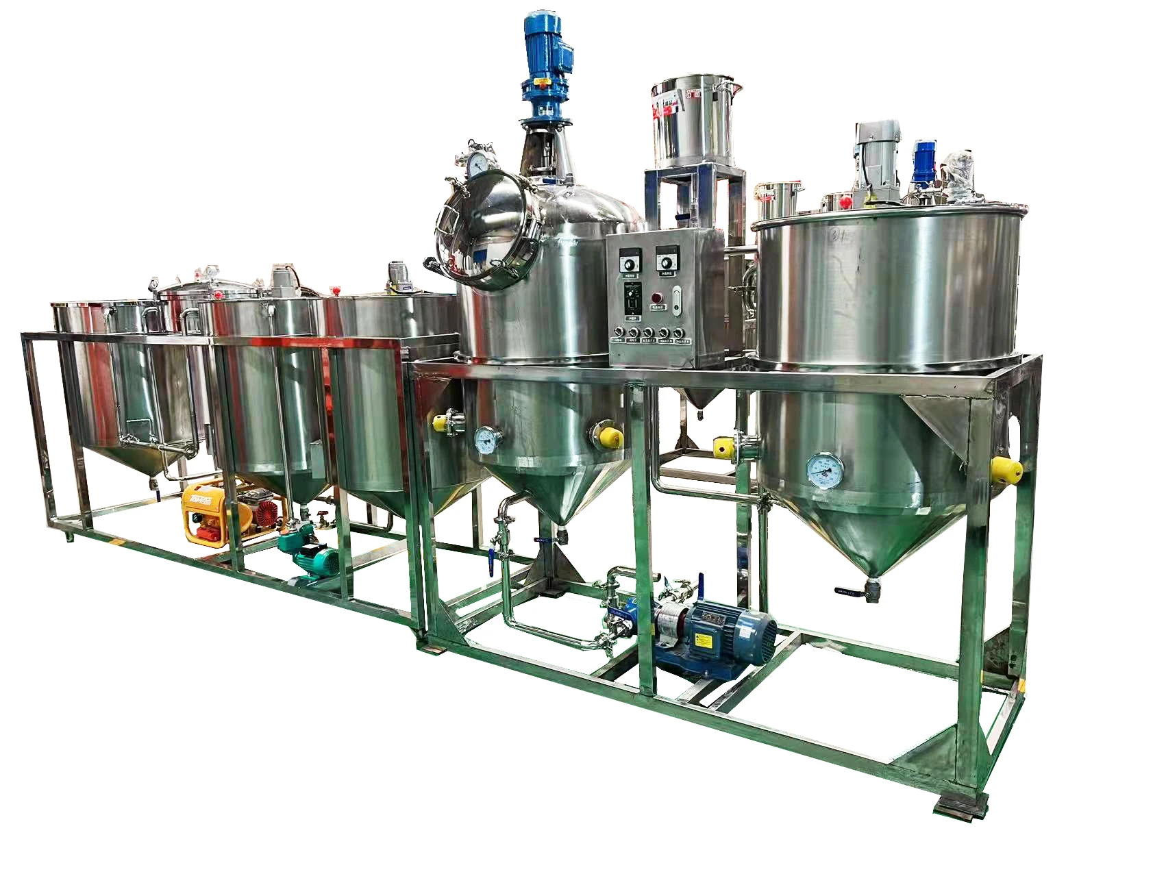 small used machinery equipment recycle mini soya plant cooking oil purification refinery machine