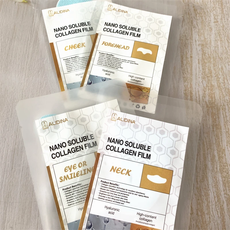 K Nano Water Soluble Collagen Film Anti Wrinkles Face Collagen Film Face Lifting Dissolving Collagen Absorbing Films