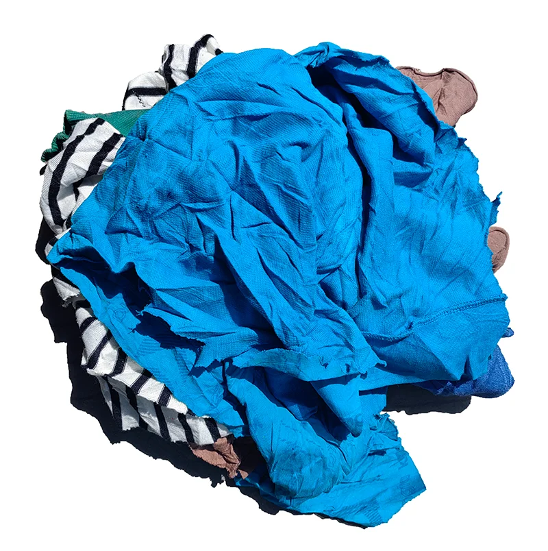 100% recycled Wiping Cloth Used Cotton Textile Waste Cotton Wiping Rags 100kg Bag Wiping Rags tshirt rags