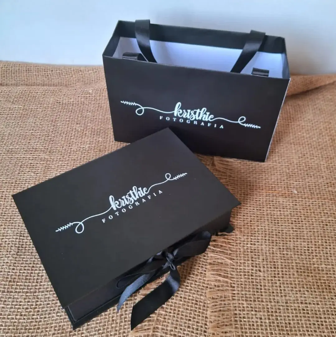 Custom Recycled Folding Paper Flat Box Custom Logo Luxury Cardboard Storage Packing Magnetic Ribbon Gift Boxes For Wedding