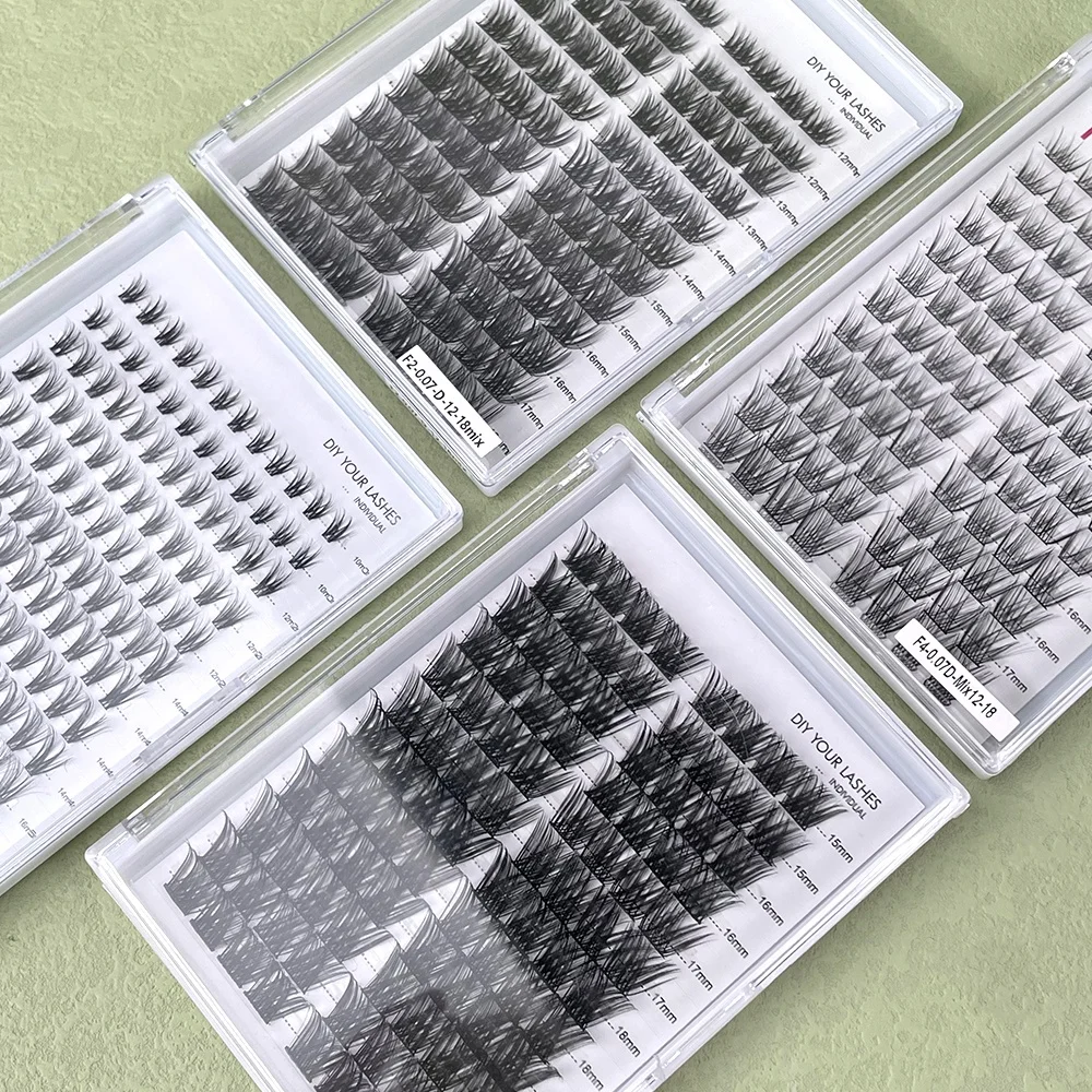 Comfortable Diy Segment Lashes 8-25MM 3D Layer Curl Diy Mink Cluster Eyelash Kit Cluster Lashes Individual Wispy Lash Cluster