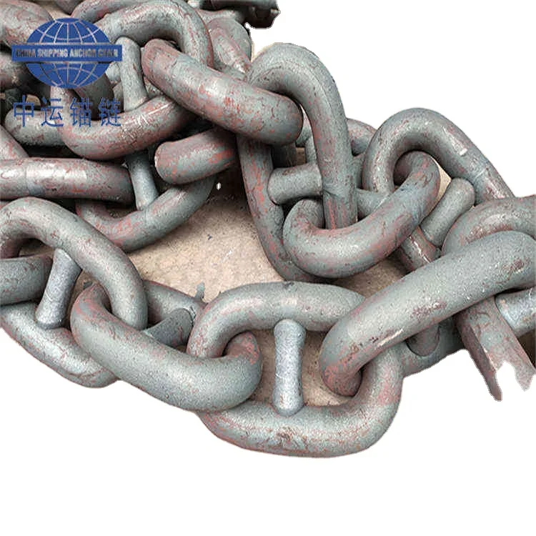 strong lashing galvanized stud link anchor chain 76mm