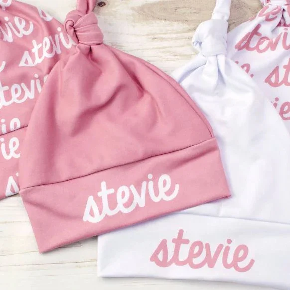 Personalized Knotted Hat Baby Hat with Name
