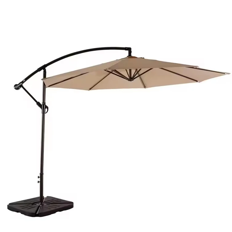 Best design waterproof 8 steel ribs 3m round umbrella garden full size offset coffee patio outdoor sun umbrella parasol