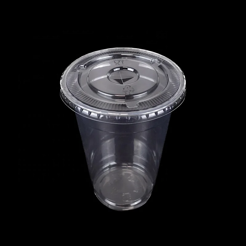 Wholesale Disposable Clear PET Plastic Beverage Cups 12 14 16 18 20 22 24 32 OZ Transparent Drinking Cup With Lids