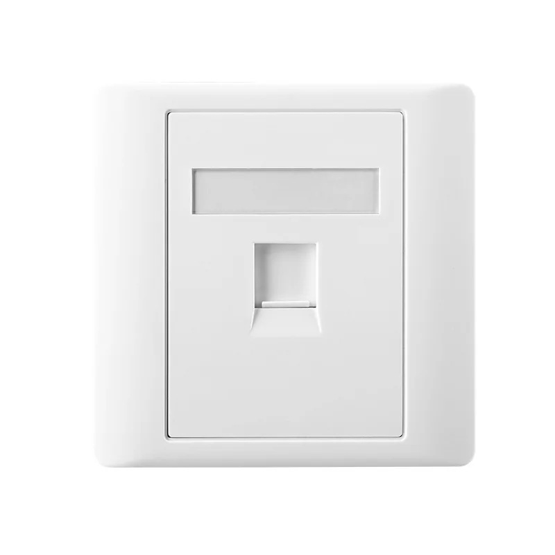 cat5e cat6 cat7 RJ45 single faceplate PC material double/ three/ four port panel  Tool-free 2/3/4port faceplate