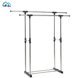 NIHAO stainless steel Cloth Rack Portable Wardrobe Clothes Dryer On Wheels