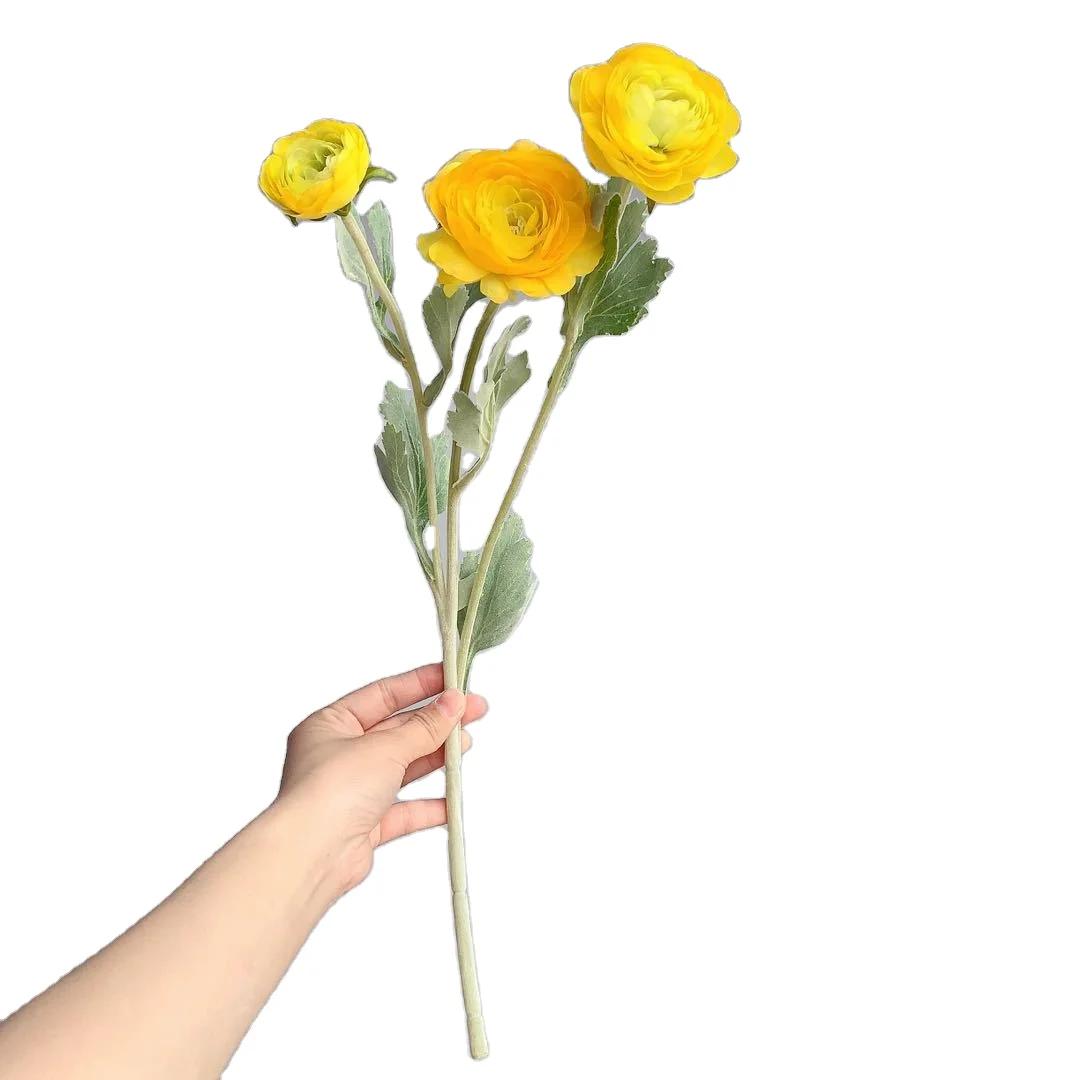 Wholesale  Chinese Artificial camellia flowers Ranunculus for home wedding decoration