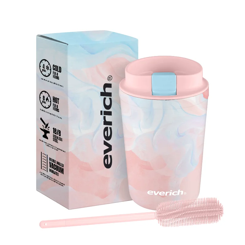 New Design Stainless Steel Coffee Mug with American Style Lid Tumbler for Travel Keeps Warm or Cold for 12 Hours