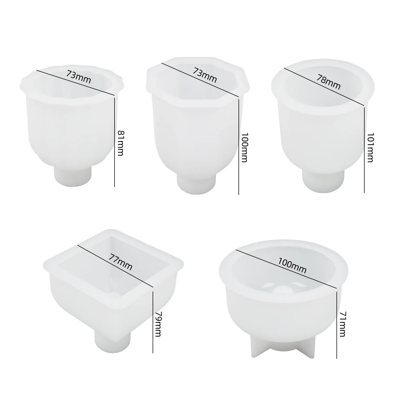 DIY Gypsum Cement Vase Silicone Mold Creative Vase Insertion Aromatherapy Decorative Mirror Silicone Mold