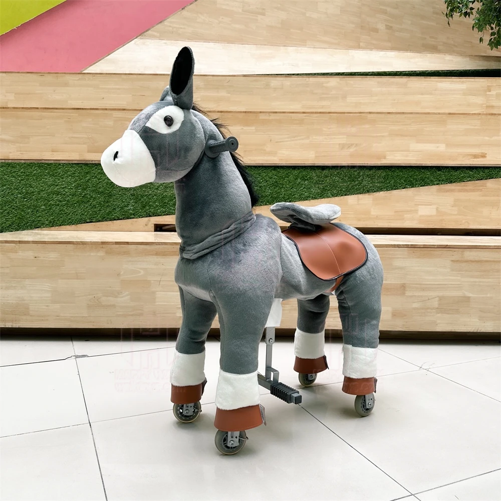 Happy Island CE wholesale New Donkey mechanical horse toy horse on wheels for kids