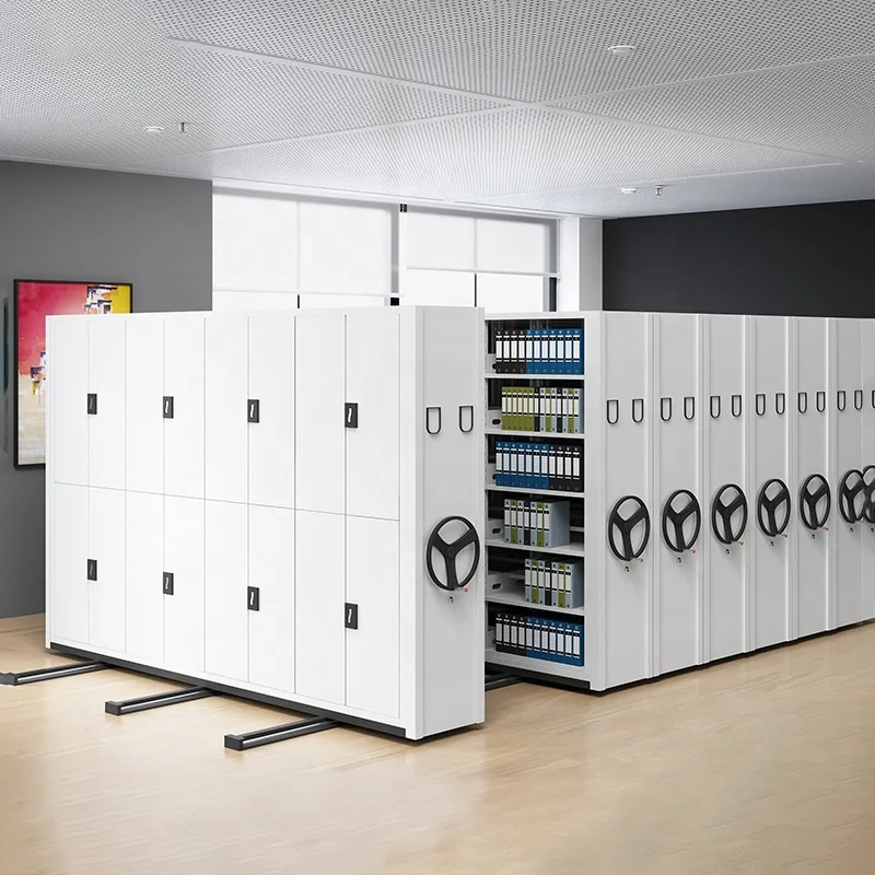 Dense Rack Shelving System Cabinet for Bank Hospital Intelligent File Storage Metal Mechanical Archive Storage Dense Rack