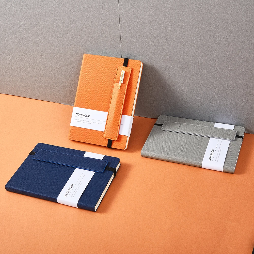 Notebook Elastic Belt Pen Case PU Leather Pen Bag Single Pack Advertising Gift Leather Pen Case Spot Wholesale A5