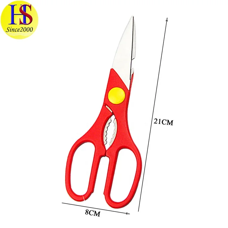 Multifunction Super Sharp Durable Stainless Steel Kitchen Food Pizza Scissors with Opener