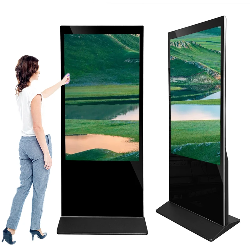 Floor Standing 55 Inch indoor Android Wifi Vertical Touch Screen LCD Digital Signage Advertising Display Monitor