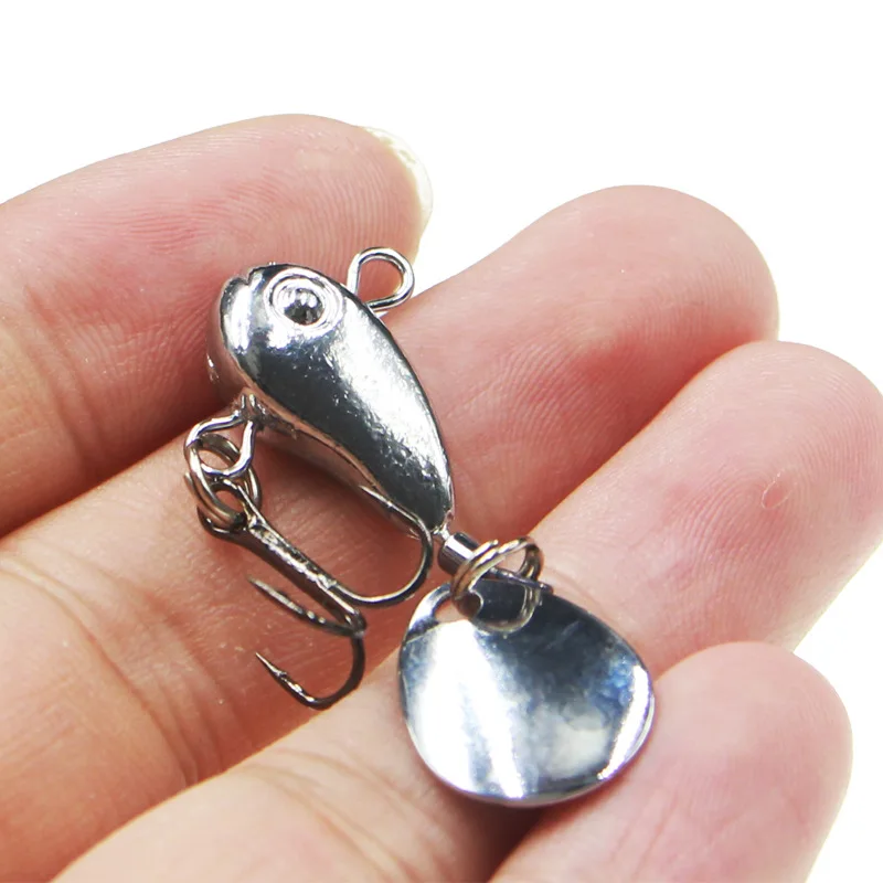 KY  8.5g Metal Mini VIB Lure With Spoon Fishing Sinking Lead VIB Lure Spinner Bait Fishing Bait Hard Metal  Bait