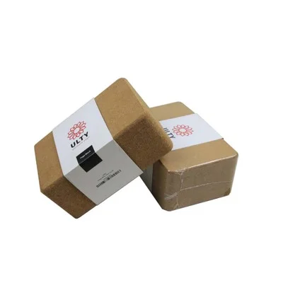 Gymnastics Training full Colour printing Recycle Cork Large Yoga Block,  yoga mat set with blocks and strap