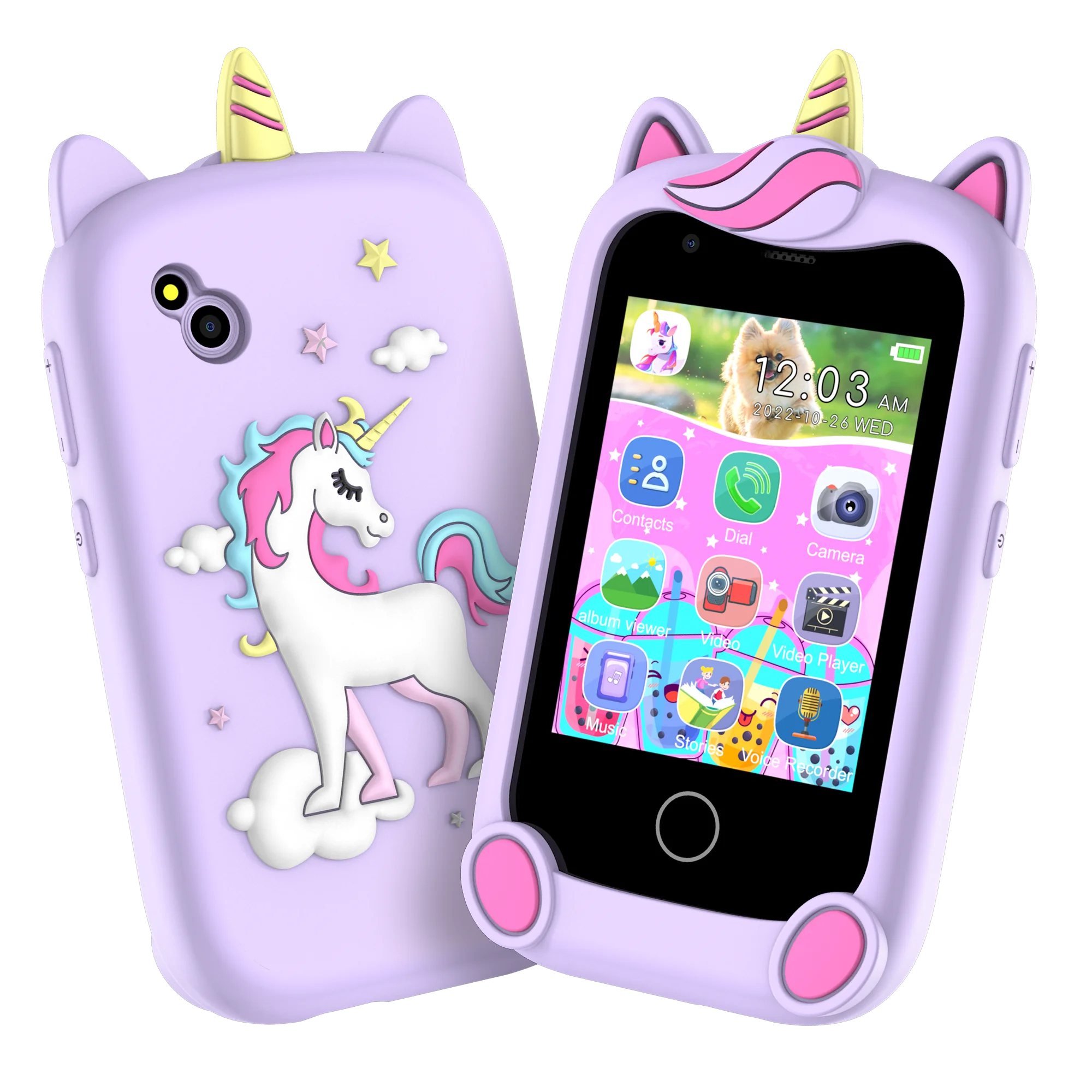 Hot Selling XT31 Kids Phone 2G Calling Unicorn and Dinosaur Smartphone SOS Birthday Gifts for Kids