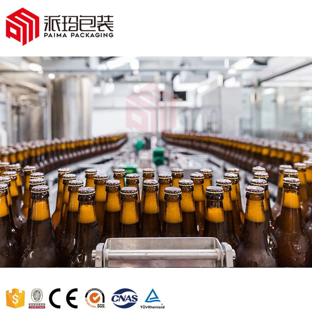 3000 Bottles Per Hour Capacity To Produce Beer Filling Machinery Of Glass Bottle Beer Bottling Filling Capping Machines